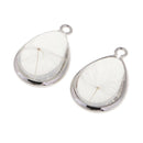2x Water Drop Glass Natural Dried Flower Pendant Home Hanging Decoration 2cm