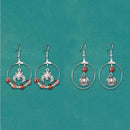 177pcs/Set DIY Halloween Charm Dangle Earrings Making Kit Kidney Earwire Hoo Hn