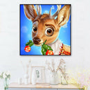 5D DIY Full Drill Round Diamond Painting Cute Deer Rhinestone Art Mosaic