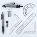 School Tools 8 Pcs Precision Geometry Compass Set and Portable N6L6 Protrac T8F3