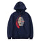 Fashion Women Men Hoodies Winter Print Long Sleeve Tops (Navy Blue)(S)