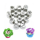 12Pcs Christmas Pastry Russian Icing Piping Nozzle Set Cake Decorating Tools