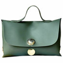 new Boston Handbag Women'S Big Round Button Lock Tote Bag Large Size Elegan C8A1