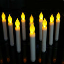 12X LED Flameless Taper Candles Realistic Battery Operated Lights for XMA HUG