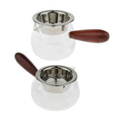 Stylish Glass Teapot Loose Tea Leaf Infuser Tea Pot 300ML with Wooden Handle