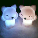 1x Fox Shape LED Night Light Changing Colors Home Desktop Lamp Bedside Deco Q2G4