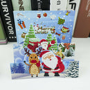 Santa Claus 5D DIY Special Shape Part Drill Diamond Greeting Card (HK206)