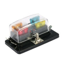 12V/24V 4 Way Blade Fuse Box Holder LED Warning Lights Kit Car Race Rally M X1X5