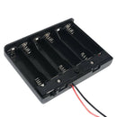 Plastic 6X 1.5V AA Battery Holder Storage Box standard Case with Spring Clip