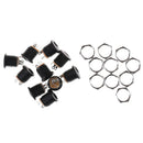 10 PCS DC 022 2.1x5.5 mm PCB Mounting DC Power Jack Socket Blackã€-ME