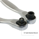 72 Tooth Mini 1/4 Inch Spanner Single-Ended Torque Universal Ratchet Wrench T4J4