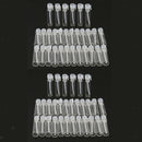 60X, Empty Mini Premium Trial Bottles, Refillable Clear Glass Vials Jars with