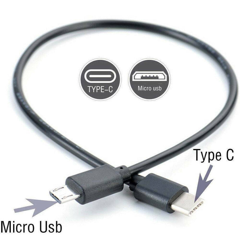 Type-C Male to Micro USB Male Sync Charge OTG CHARGER USB-C Cable Cord Adapter