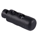 10 x Plastic Barrel Cylinder Stoppers Toggle Cord Locks Black