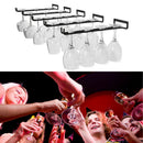 30cm Stemware Wine Glass Rack Wall Mountable Wrought Iron Black UKB Hn