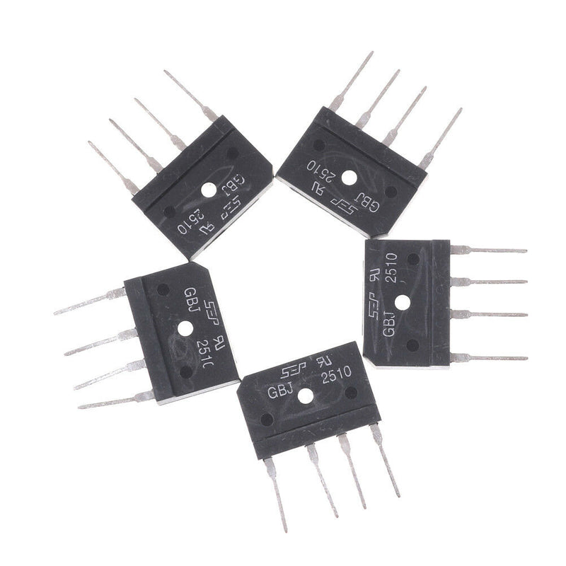5Pcs GBJ2510 2510 25A 1000V Single Phases Diode Bridge Rectifier Kw