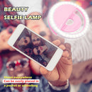 LED Selfie Ring Light Macro Flash Light for Mobile Phone Camera (Pink)