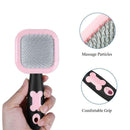 Pet Massage Grooming Brush 360 Rotatable Hair Removal Comb for Dogs (Pink)