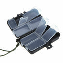 1pcs Utility Black Fishing Tackle Box Lures Hooks Hard Plastic 8 Compartmen B4T8