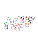 10x Eyebrow Lip Tongue Nose Navel Belly Button Studs Body Piercing Bj