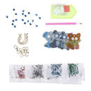 4PCS DIY Diamond Keychain Special Shaped Full Diamond Painting animal KeyringME