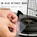 Wall-Mounted Rotating Shelf Telescopic Kitchen Rack Storage Nail-free F2B3