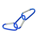 60PCS Camping Outdoor Aluminum Alloy D Shape Carabiner Clip Hook Key Chain