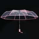 Transparent Umbrella Automatic Umbrella Rain Women Men Sun Rain Auto Umbrel B2Z1