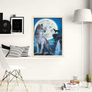 5D DIY Full Drill Diamond Painting Night Wolf Cross Stitch Embroidery Kits