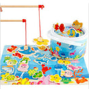 Wooden Magnetic Fishing Pole Game for Toddler Boys Girls Age 2+