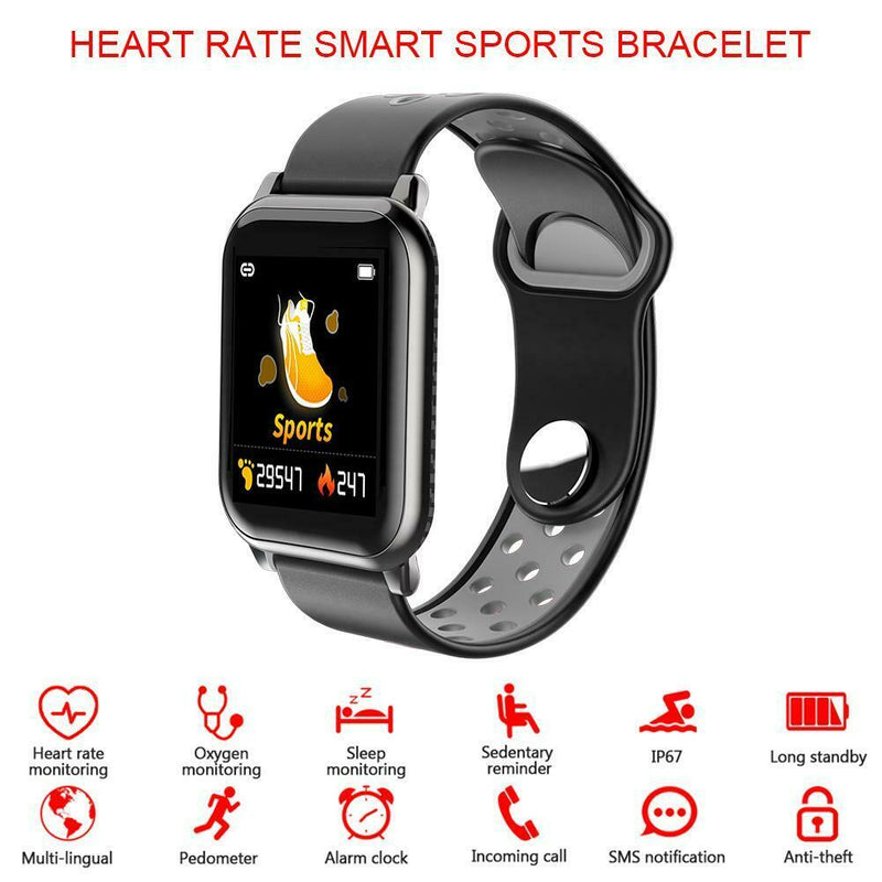 F8S Bluetooth Smart Bracelet Men Sports Watch Heart Rate Monitor Fitness Tracker