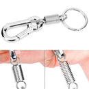 Stainless Steel Spring Gourd Buckle Belt Clip Loop Keychain Keyring Key Fob Hot