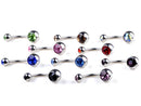 10Pcs Jewelry Crystal Navel Balls Belly Bars Button Rings Plugs Body Piercings