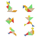 Children Mental Development Tangram Wooden Jigsaw Board Puzzle Set Toys