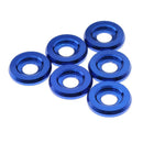 6 Sets M6 Billet Aluminum Fender/Bumper Screw Washer/Bolt Engine Bay Blue