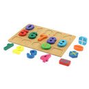 2pcs Toddlers Wooden Puzzle Boards Toys Alphabet Lowercase Letter Number 0-9