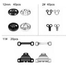 50 Sets Metal Hook and Eye Fastening Snap Button Closure Dress Hook for