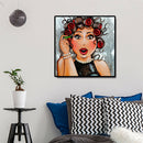 Women 5D diy Full Round Drill Diamond Painting Rhinestone Art Decor (V586)