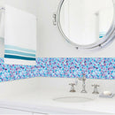 6pcs Purple Blue Mosaic Self-adhesive Bathroom Kitchen Wall Stair Tile S MVE