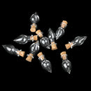 10pcs Teardrop Shaped Clear Glass Bottle Pendants Charms Jewelry Accessories