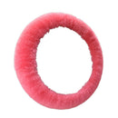 Steering-Wheel Plush Car Steering Wheel Covers Winter Faux Fur Hand Brake a H8W1