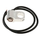 7/8" Motorcycle Handlebar Headlight Switch Stainless Steel Red Dirt Bike