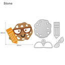 4pcs DIY Stone-shaped Cutting Dies Stencil Scrapbooking Embossing Template