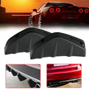 Universal 4Set Rear Bumper Diffuser Fin Spoiler Lip 4 Wing Splitter Black Matt