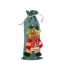 3 Pcs Christmas Wine Bottle Cover Santa Snowman Sweater Holiday Champagne B V6C2