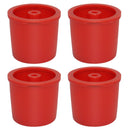 4x Stainless Steel Filters Refillable Coffee Capsules Pod Cup For Illy Red