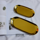 Modern Stainless steel Storage Trays Ellipse Tray Stainless Steel Jewelry R U3H8