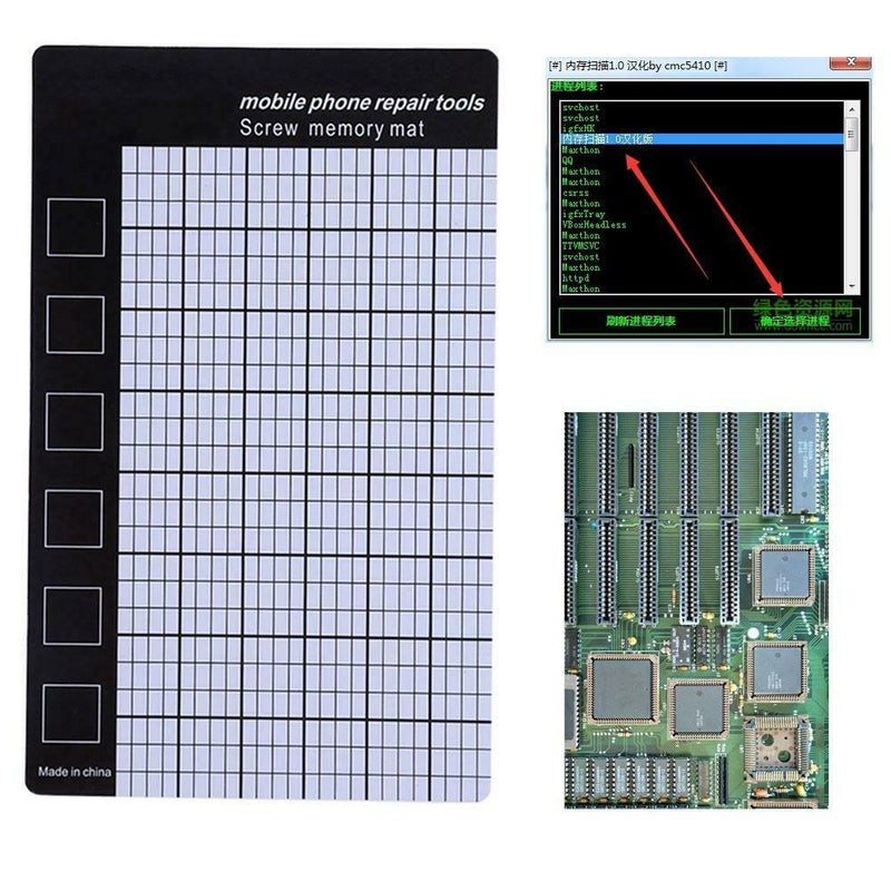 145x90mm Magnetic Screw Mat Memory Chart Work Pad Mobile Phone Repair Tools