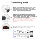 3 In 1 3.5mm Jack For TV Mini Portable Audio Receiver Transmitter Bluetooth 5.0