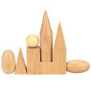 Baby Kids Wooden Geometric Solids Shapes Montessori Learning Education Math Toys